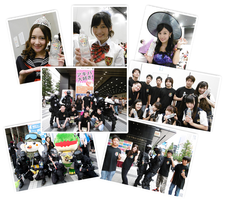 キャラクターやアイドル達も沢山いました